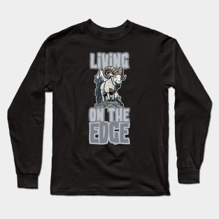 Mountain Goat - Living on the Edge Long Sleeve T-Shirt